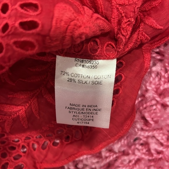 Joie Red Cropped Embellished Tank Top - Picture 3 of 6